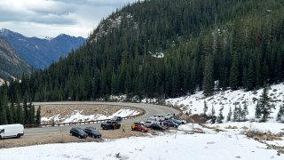 The Okanogan County Search and Rescue team responds to a climbing accident in the North Cascades mountains in Washington on Sunday, May 11, 2025.